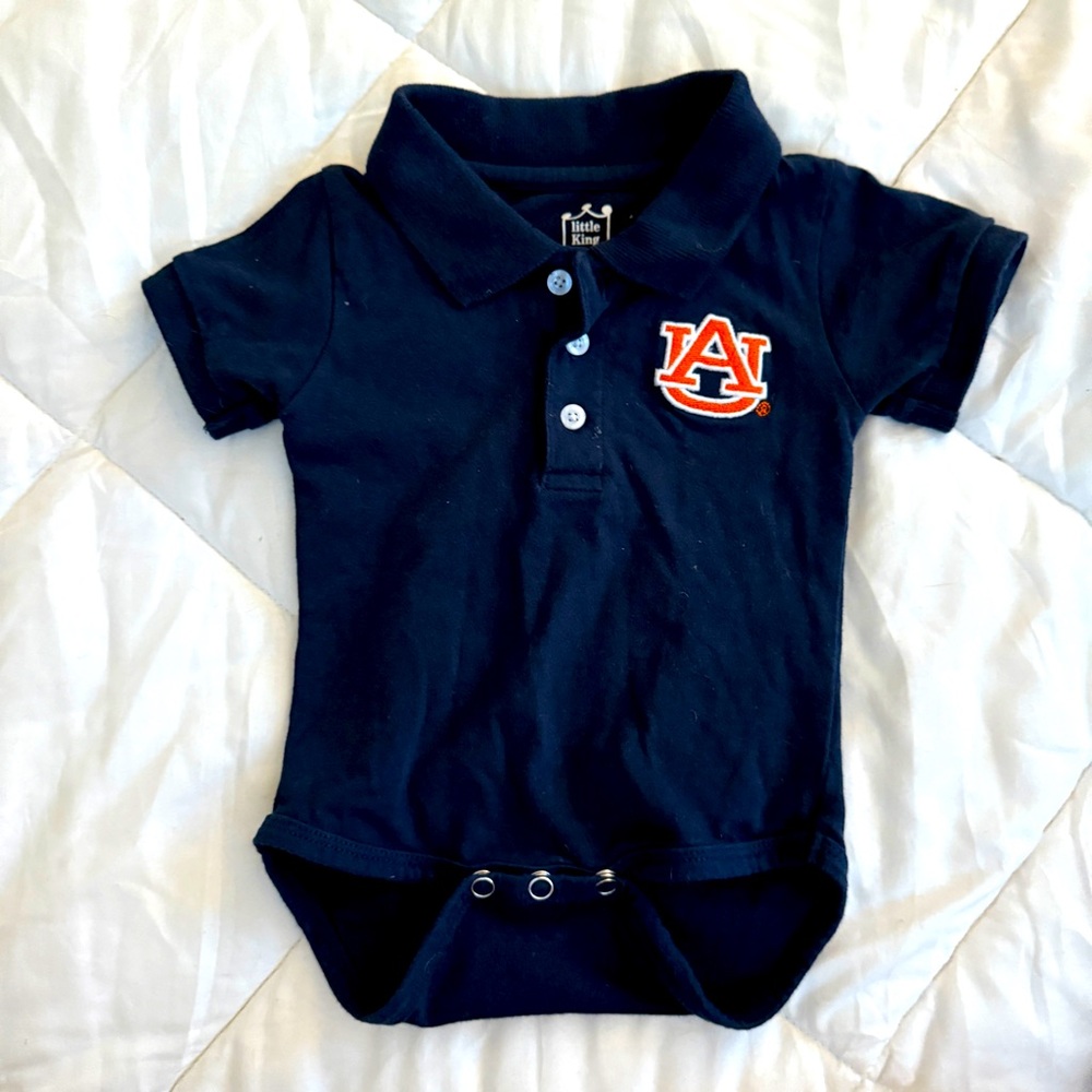 Little King Size 12M Auburn Polo Onesie